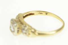 14K Yellow Gold 1940's Diamond Classic 3 Stone Engagement Ring