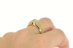14K Yellow Gold 0.42 Ctw VVS Baguette Diamond Men's Ring