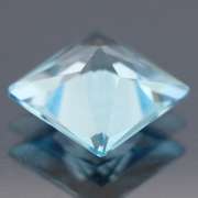 Vivid! 5.51ct princess cut sky blue Topaz