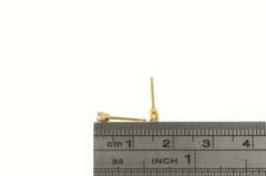 14K Yellow Gold Classic Diamond Round Solitaire Stud Earrings