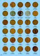 Set of Lincoln Wheat Cents 1941-1974-S in Album