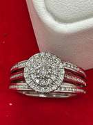 CERTIFIED LADIES PLATINUM AND DIAMOND RING