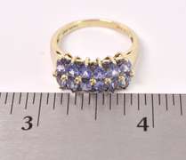 Elegant Purple Iolite Ring in 14K Yellow Gold