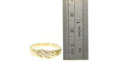 14K Yellow Gold 0.25 Ctw Diamond Wavy Channel Curvy Ring