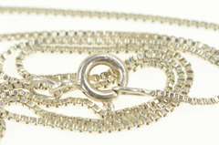 Sterling Silver 0.8mm Square Classic Box Chain Simple Link Necklace