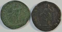 2 Diff. Large Greek Bronzes of Septimius Severus & Caracalla