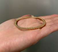 Van Cleef and Arpels Perlée pearls collection gold bracelet, medium model