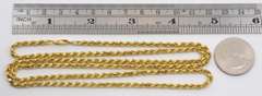Nice Long 18k YG Diamond Cut Rope Necklace