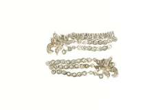 Platinum 1.25 Ctw 1950's Diamond Fringe Tassel Dangle Earrings