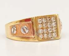 14kt Solid Yellow Gold Men's Designer Style Ring