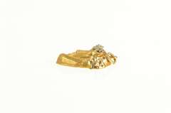 14K Yellow Gold Diamond Crown of Thorns Jesus Christ Charm/Pendant