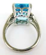 Sterling Ring with Large Blue Topaz, Size7