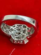 CERTIFIED BRAND NEW LADIES 14K GOLD AND DIAMOND DOUBLE HALO RING