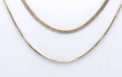 Group Lot of 2 Vintage 925 Sterling Silver Chains