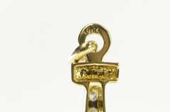 14K Yellow Gold Diamond Anchor Nautical Motif Sailing Hope Pendant