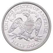 1870 Seated Liberty Half Dollar
