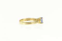 14K Yellow Gold Oval Tanzanite Diamond Accent Vintage Ring
