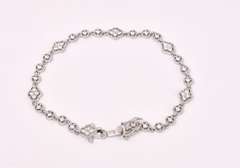 Sterling Bracelet With White Gems