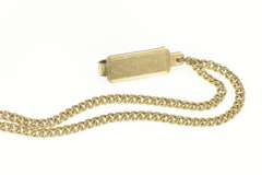 Gold Filled Victorian Curb Link Classic Tie Bar Watch Chain Necklace