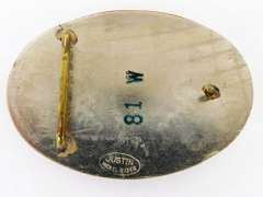 1981 Justin Nickel Silver Barrel Racing Belt Buckle