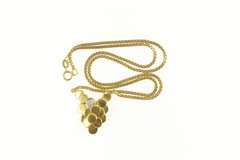 14K Yellow Gold 1950's Geometric Layered Cluster Statement Necklace