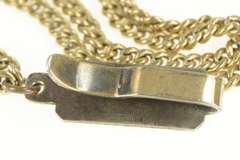 Gold Filled Victorian Curb Link Classic Tie Bar Watch Chain Necklace