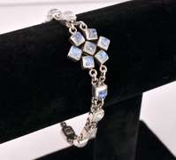 Moonstones Set In Sterling Bracelet