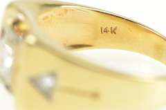 14K Yellow Gold 1.00 Ctw 1940's Diamond Square Wedding Ring