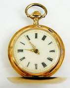 Antique 14K Gold Ladies Pocket Watch, Runs
