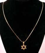 Amazing Star of David Pendant Necklace in 14K Yellow Gold