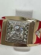 MEN'S 14K GOLD AND DIAMOND RING