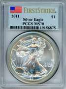 2011 American Silver Eagle in PCGS MS70 First Strike