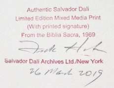 Very collectable Dali from Bible Sacra series.1969