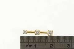 14K Yellow Gold 0.22 Ctw Round Diamond Tiered Bar Pendant