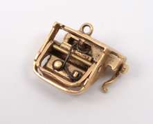 Whimsical 14k Typewriter Charm