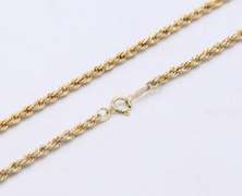 Group Lot of 2 Vintage 925 Sterling Silver Rope Chains