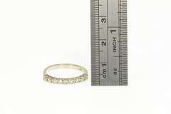 18K White Gold 0.50 Ctw Diamond Classic Wedding Band Ring