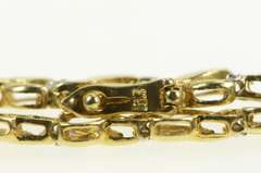 10K Yellow Gold Diamond Wavy Criss Cross Vintage Tennis Bracelet