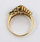 Gorgeous Emerald & Diamond Cluster Ring