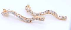 Brilliant Yellow Gold Diamond Dangle Earrings