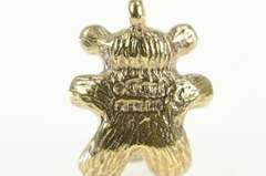 Sterling Silver 3D Teddy Bear Stuffed Animal Child's Toy Charm/Pendant