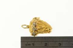 14K Yellow Gold Diamond Crown of Thorns Jesus Christ Charm/Pendant