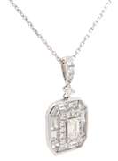 New 1.11ctw Mixed Diamond Pendant Necklace in 14K White Gold