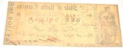 $ 1 State of North Carolina Raleigh 1861 Note