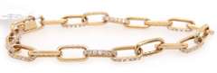 New 3.63ctw Diamond Oval Link Bracelet in 14K