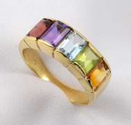 Colorful 14k Stone Ring