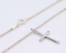 Vintage 925 Sterling Silver Cross Pendant on Chain