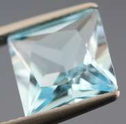 Bright! 4.76ct princess cut sky blue Topaz