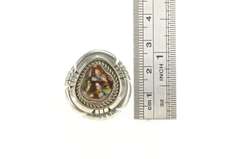 Sterling Silver Native American James H Johnson Fire Agate Ring