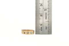 10K Yellow Gold Victorian Turquoise Ornate Child's Baby Ring